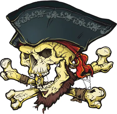Обои на рабочий стол Пиратский флаг с черепом и саблями, обои для рабочего  стола, скачать обои, обои бесплатно