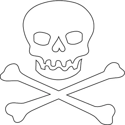 Пиратский Череп Крест Костей Вектор — стоковая векторная графика и другие  изображения на тему Пират - Пират, Череп с костями, Векторная графика -  iStock