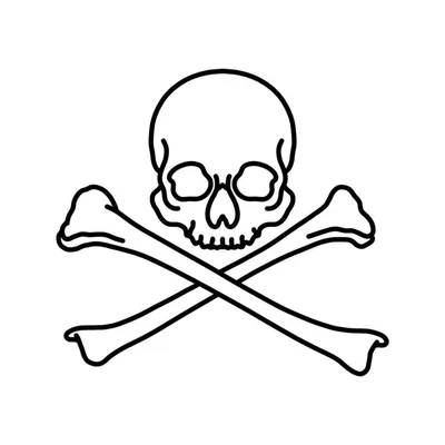 Пиратский череп — наклейка на капот авто
