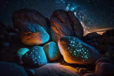 Звездные камни - обои для ПК от нейросети | Пикабу