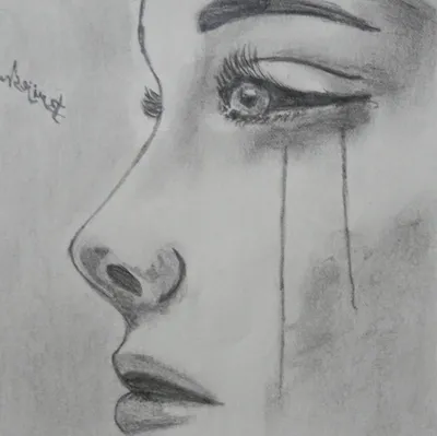 Плачущая девушка реалистичная» — создано в Шедевруме