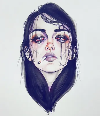Плачущая девушка рисунок карандашом - 72 фото