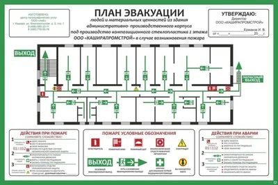 Заказать разработку и изготовление плана эвакуации при пожаре.Цена от 1550  рублей