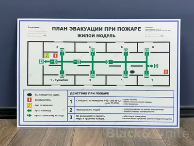 План эвакуации на фотолюминесцентной пленке | Реком