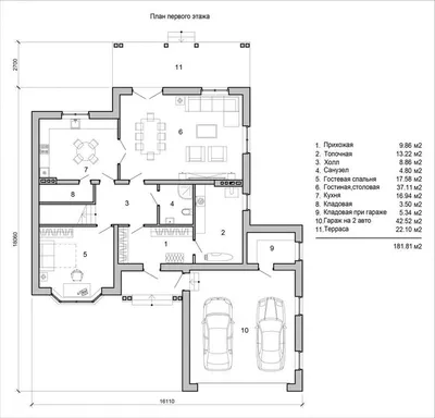 41A «Ретростилиса» - проект двухэтажного дома с гаражом, в английском  стиле: цена | Купить готовый проект с фото и планировкой