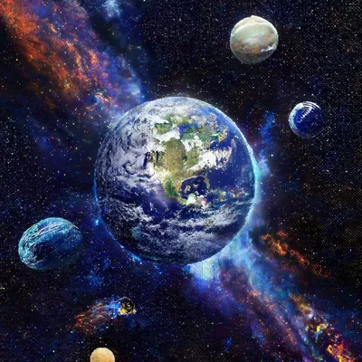 планеты Солнечной системы, разные размеры планет, реальная картина планет в  космосе, планета фон картинки и Фото для бесплатной загрузки
