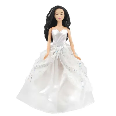 Новогоднее бальное платье для куклы Paola Reina, 34 см, нежно кремовое