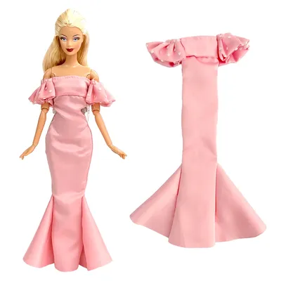 NK 1 шт. модное розовое свадебное платье одежда принцессы для куклы Барби  вечернее платье с пышными рукавами тонкая юбка для куклы 1/6 FR | AliExpress