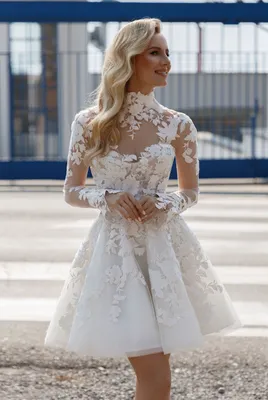 Короткие свадебные платья: купить мини свадебное платье в магазине Оксана  Муха