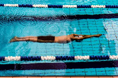 Девушка плавает в бассейне с стеклами для плавать Стоковое Фото -  изображение насчитывающей игра, утеха: 98637642