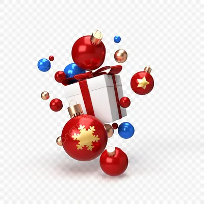 красные и золотые новогодние шары подарки новый год 3d иллюстрация PNG ,  Новогодний клипарт, 2021, рождественский клипарт PNG картинки и пнг PSD  рисунок для бесплатной загрузки
