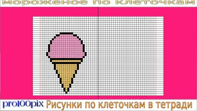 Маленькие Рисунки По Клеточкам / Арбузное Мороженое / Like ART - YouTube