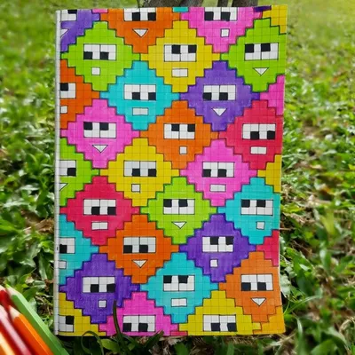 Рисунок по клеточкам. Пиксель. Pixel. Ромб. Принт. Цветной принт. Паттерн.  Рисунки в тетради. pattern. #тетрадь #… | Pix art, Graph paper art, Cute  doodles drawings