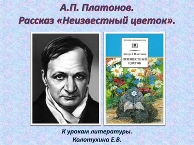 Конспект урока по литературе по произведению А. Платонова \"Неизвестный  цветок\" 6 к.