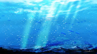 Море, рыбки под водой, светлый …» — создано в Шедевруме