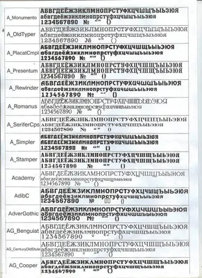 Шрифты для печатей или штампов