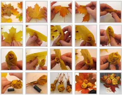 Осенние поделки: аппликации из осенних листьев. Коллаж из осенних листьев -  Азбука воспитания