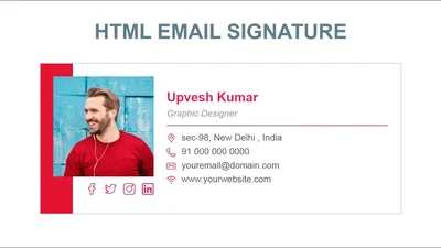 Creative email signature using by html - YouTube