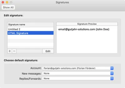 How to save, edit and share an HTML email signature