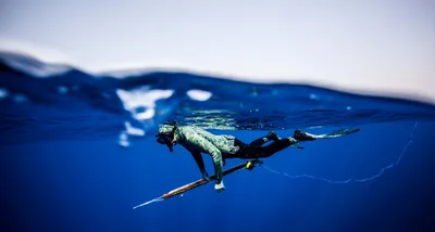 Подводная охота - Пастель
