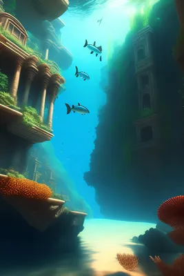 Картина «Подводное царство» Бумага, Другое 2023 г.