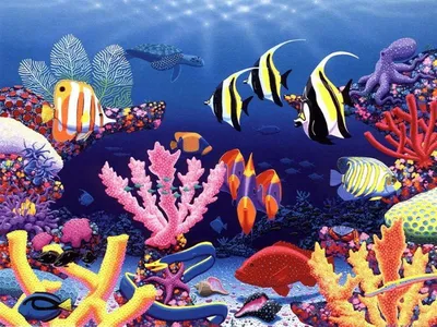 Подводное царство рисунок - 80 фото
