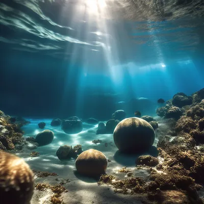 🛩️\"океан\" подводный мир, на дне …» — создано в Шедевруме