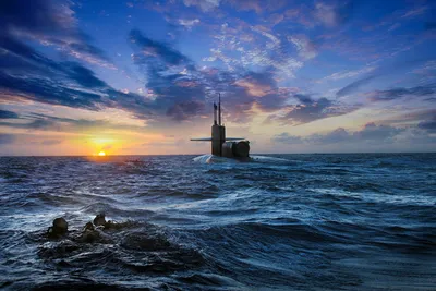 Фотографии Подводные лодки Природа Рассветы и закаты