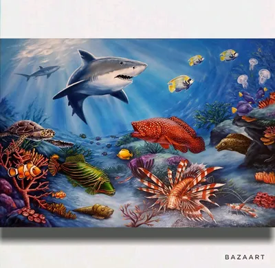 Фотообои на стену Подводный мир мультфильмов - Разное Для малышей Разное  Для девочек Для мальчиков Мультфильмы Сказки Подводный мир