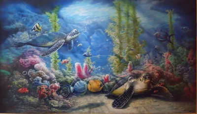 Фотообои Подводный мир, рисунок на стену. Купить фотообои Подводный мир,  рисунок в интернет-магазине WallArt