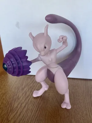 A 3d render of mewtwo (from pokemon) s face, zoom in only of face, from  front view in a clear dark background on Craiyon