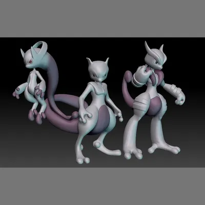 Pokemon - Mewtwo x Golurk Fusion by ginja_K_ninja -- Fur Affinity [dot] net