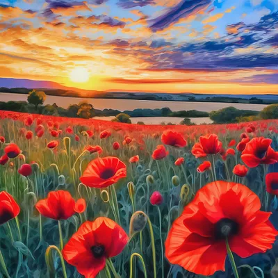 Красивое поле маков, красных цветков на предпосылке гор Стоковое  Изображение - изображение насчитывающей красивейшее, флора: 110545757