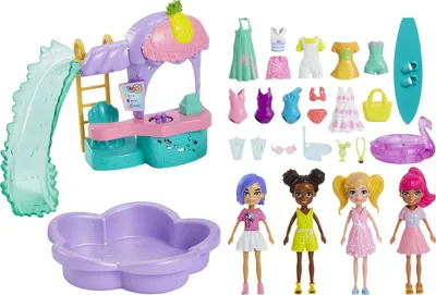 For today I'm showing my Polly Pocket Ice-cream purse, multi tiered,  compact. Inside is a Waterpark that is meant to be compatible with actual  water. : r/Dolls