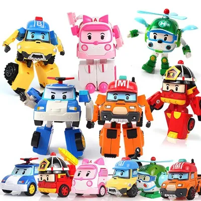 Robocar Poli Robot Rescue Team Figure 3 pcs Set Wind Up Toy