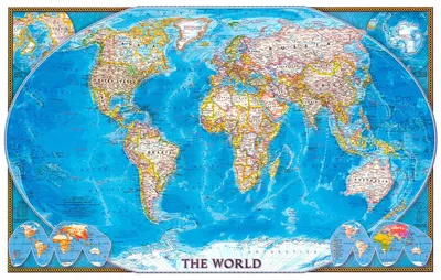 Фотообои Политическая карта мира №20735 - каталог: Карты | ABC-Decor