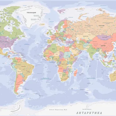 Настенные карты мира: Большая настенная политическая карта мира. Экодизайн.  \"Мир\" 1:11 /Размер 313 х 212 м. Фотообои.