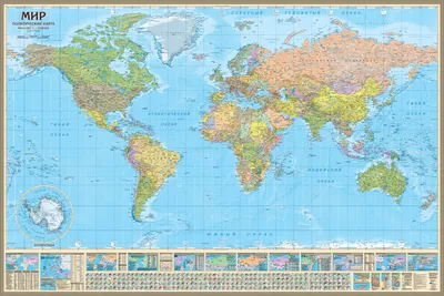 Политическая карта мира, S1123, размер 291х270 см купить в Москве по  оптимальной цене без посредников с завода в интернет магазине за 11800 руб.
