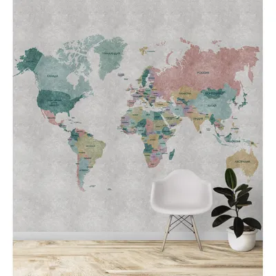 Фотообои Старая политическая карта мира на стену. Купить фотообои Старая политическая  карта мира в интернет-магазине WallArt