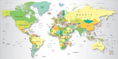 Настенные карты мира. Купить в Москве настенные карты от производителя