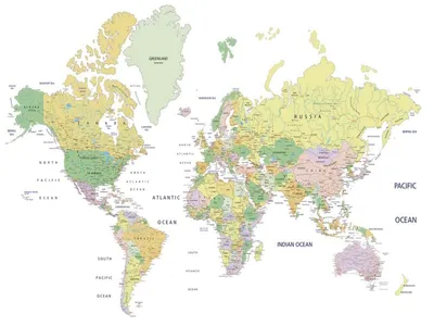 Пробковая политическая карта мира на стену, цветная карта мира из пробки в  офис купить в Санкт-Петербурге, в Москве