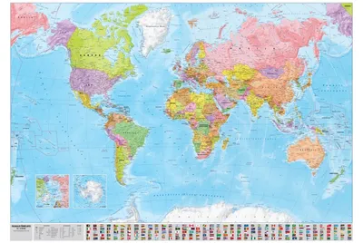 Фотообои Политическая карта мира на стену. Купить фотообои Политическая  карта мира в интернет-магазине WallArt