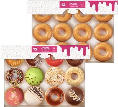 Ассорти вкусных пончиков на розовом фоне, крупным планом :: Стоковая  фотография :: Pixel-Shot Studio