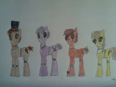 FNAF Ponies by VennyRedMoon on DeviantArt