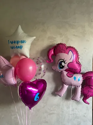 Шар фольгированный фигурный 40х50 см Пони Пинки Пай My Little Pony Розовый