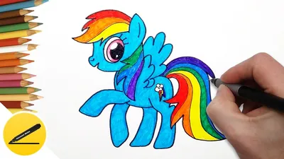 How to Draw My Little Pony Rainbow Dash Step by Step - YouTube