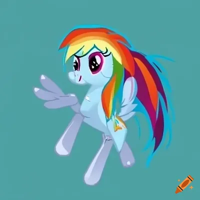 Rainbow dash, party, flying, my little pony on Craiyon