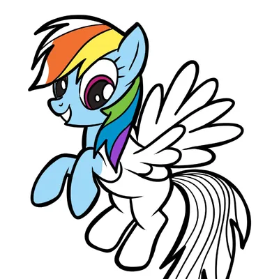 Rainbow dash coloring page - Busy Shark