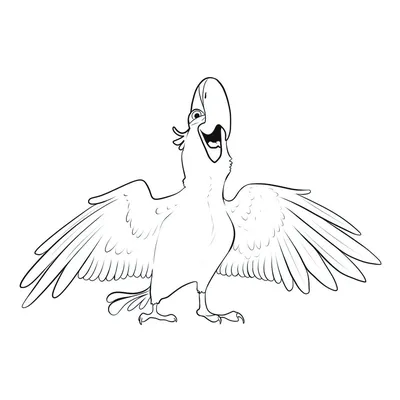 Раскраска Попугай и мартышка | Раскраски из мультфильма 38 Попугаев