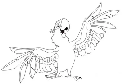 Раскраска Попугай | Раскраски из мультфильма 38 Попугаев